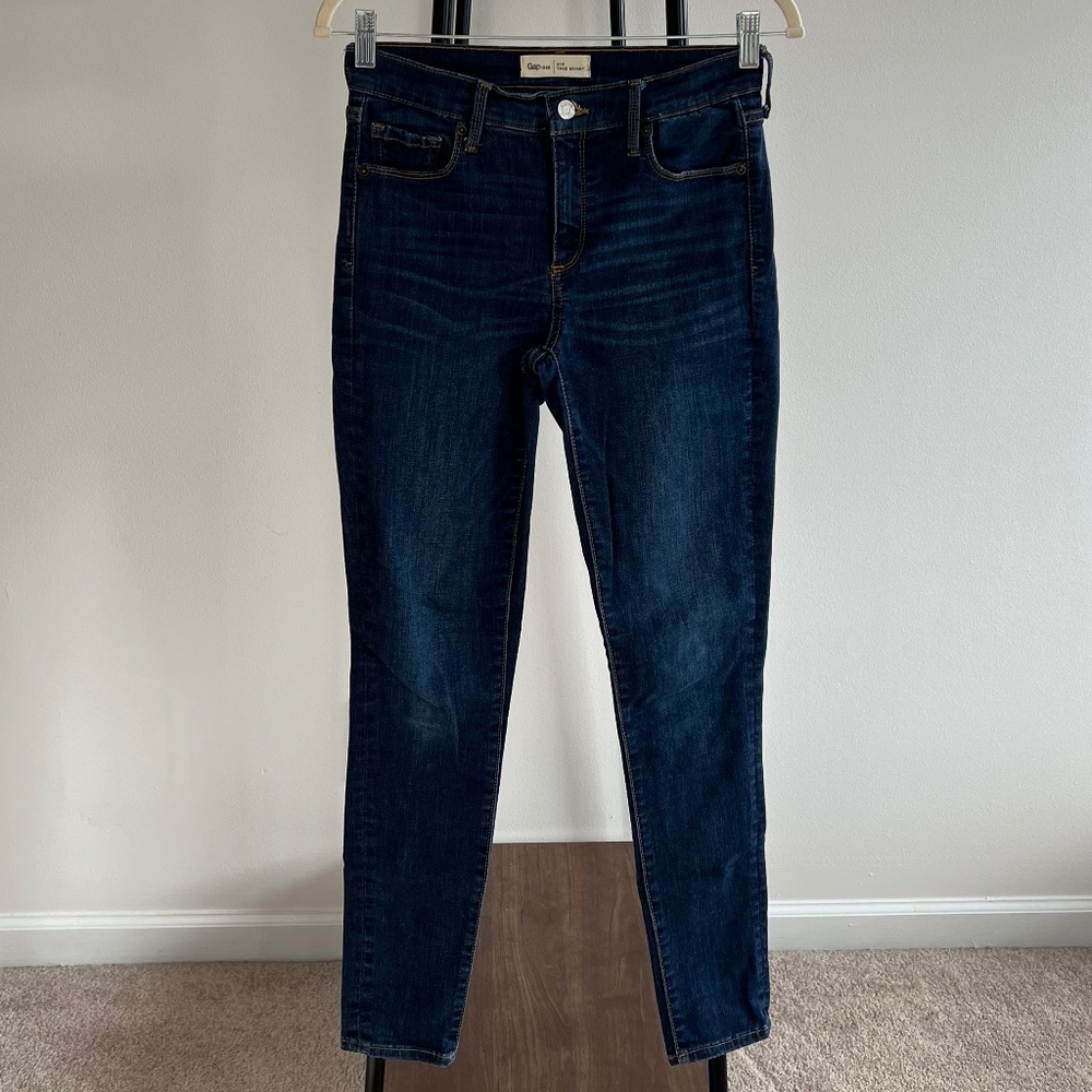 Gap True Skinny Jeans Blue Dark Wash Size 27 R